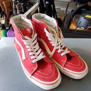 Red and white Vans